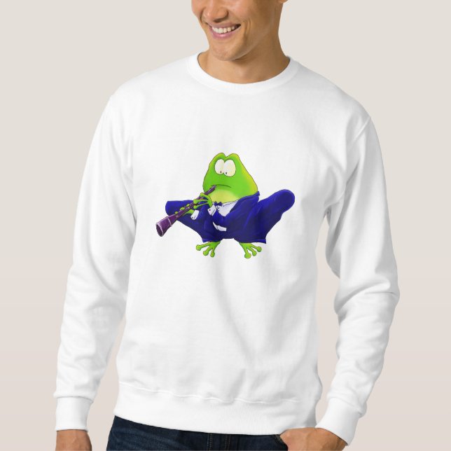 Clarinet-Frosch Sweatshirt (Vorderseite)