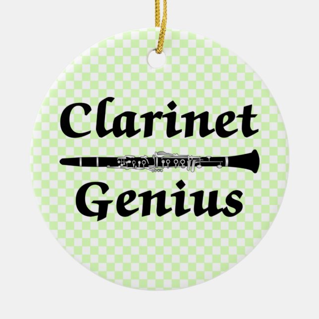 Clarinet Genius Keramik Ornament (Vorne)