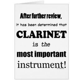Clarinet, instrument le plus important