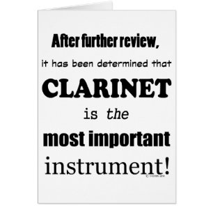 Clarinet, instrument le plus important
