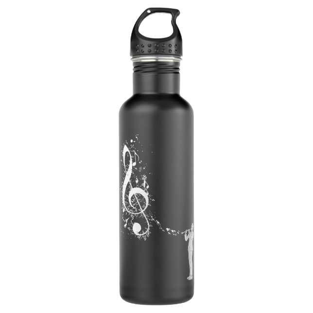 Clarinet Instrument Player Musical Note Clarinetis Edelstahlflasche (Vorderseite)