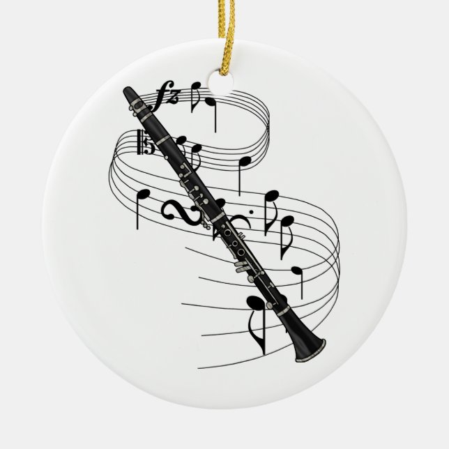 Clarinet Keramik Ornament (Vorne)