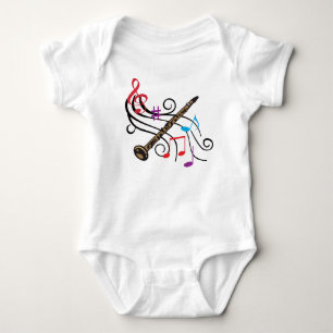 Clarinet mit Musik Baby Strampler