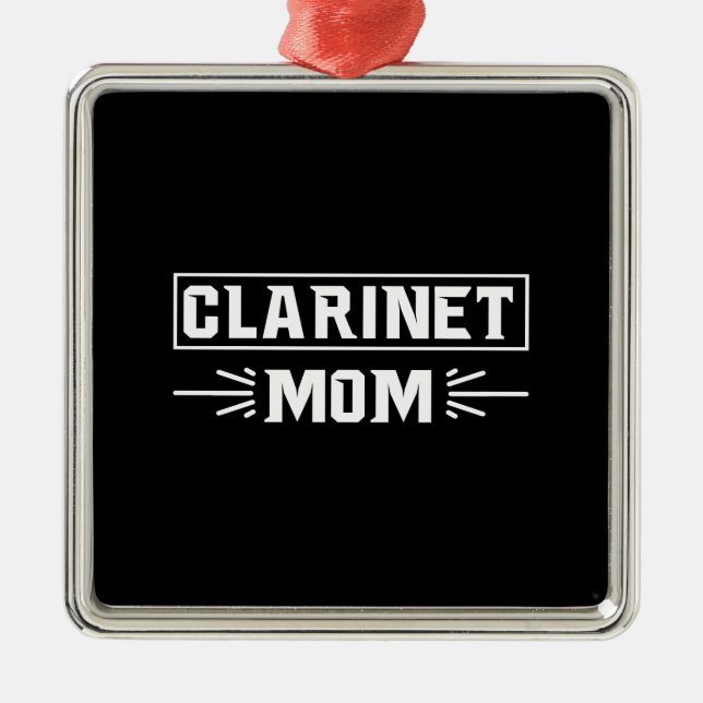 clarinet mom ornament aus metall (Vorne)