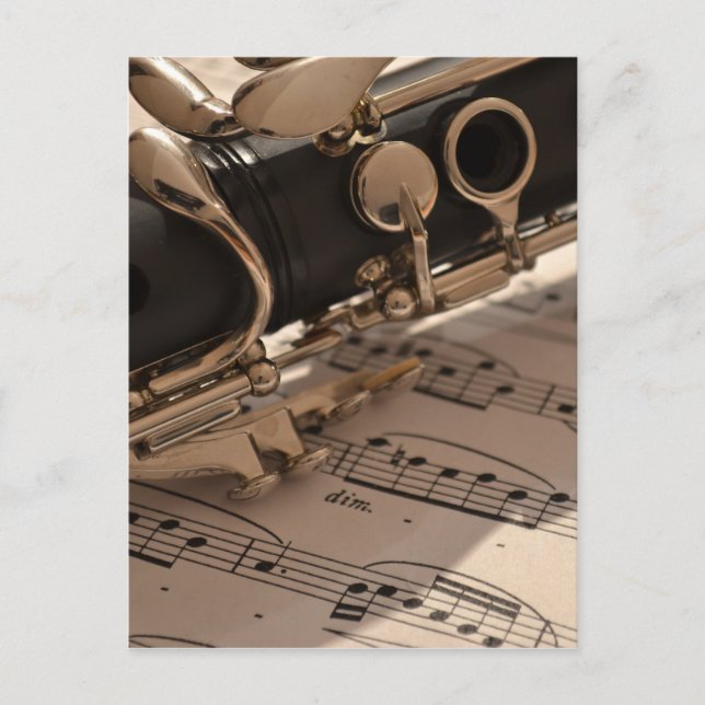 Clarinet Music Melody Clarinets Musical Dance Postkarte (Vorderseite)