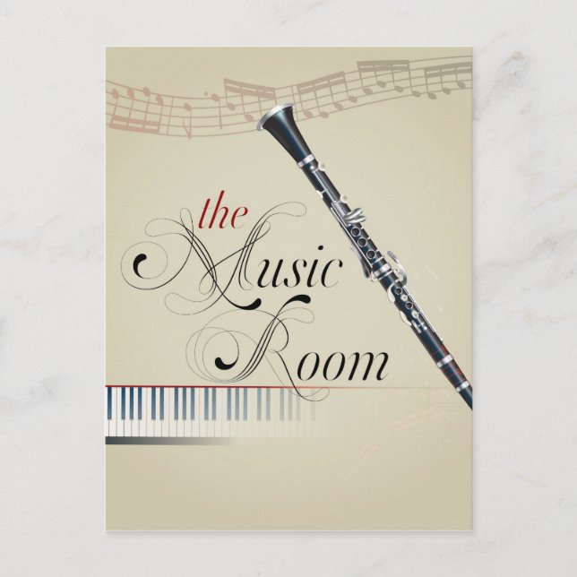 Clarinet Music Room Postkarte (Vorderseite)