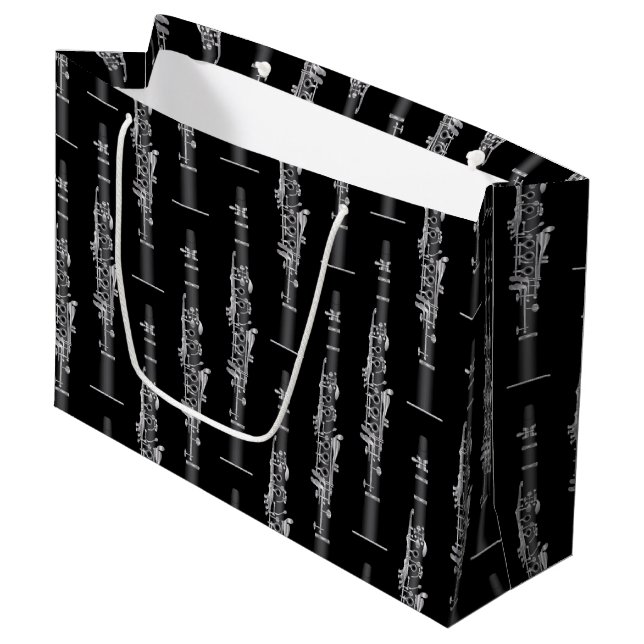 Clarinet Music Teacher Band Musician Große Geschenktüte (Vorderseite Schrägansicht)