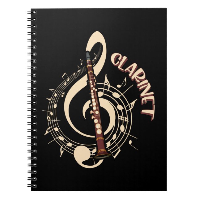 Clarinet Musical Instrument Music Liebhaber Notizblock (Vorderseite)