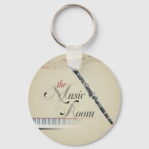 Clarinet-Musik-Raum Schlüsselanhänger