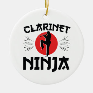 Clarinet Ninja Marching Band Keramik Ornament