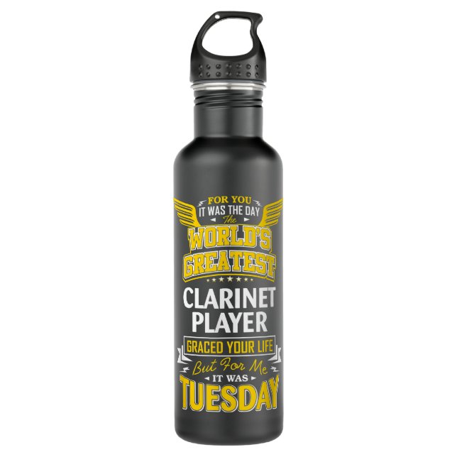 Clarinet Player Idea Funny Worlds Greatest - Clari Edelstahlflasche (Vorderseite)
