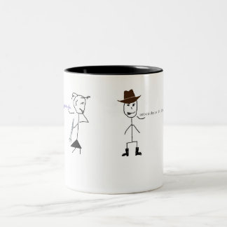 Clarinet-Spaß-Cowboy Zweifarbige Tasse