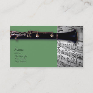 Clarinet-und Mozart-Visitenkarte Visitenkarte