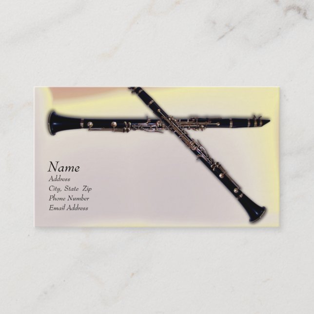 Clarinet und Visitenkarte (Vorderseite)