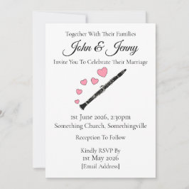 Clarinet Wedding Einladung Clarinetist Musicians