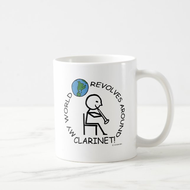 Clarinet-Welt rotiert herum Kaffeetasse (Rechts)