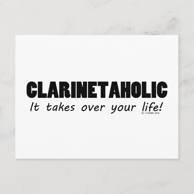 Clarinetaholic Postkarte (Vorderseite)