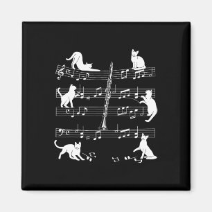 Clarinetist Katzen für den Cat Love Klarinettenspi Magnet