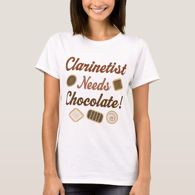 Clarinetist-Schokolade T-Shirt (Vorderseite)