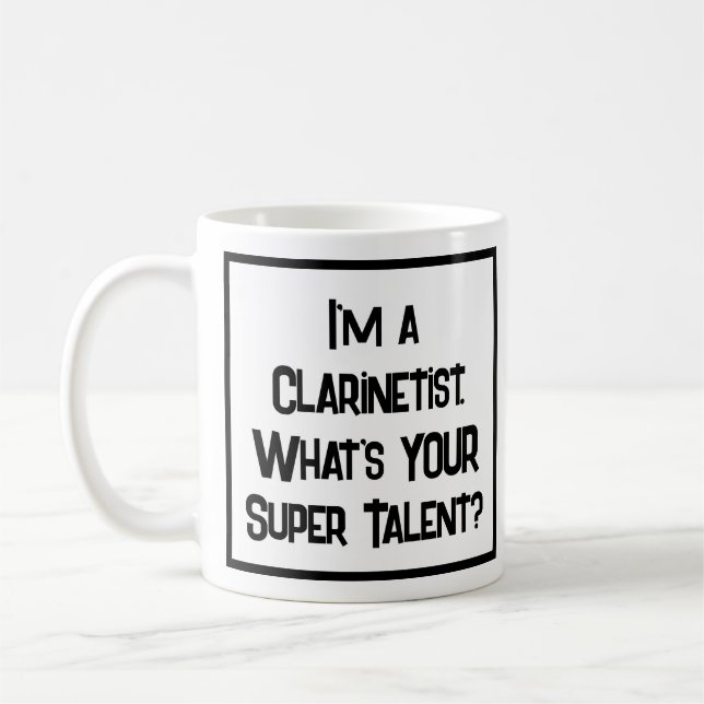 Clarinetist Super Talent. Tasse (Links)