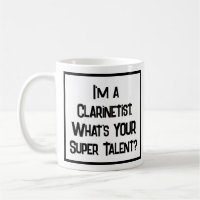 Clarinetiste Super Talent. Tasse à café