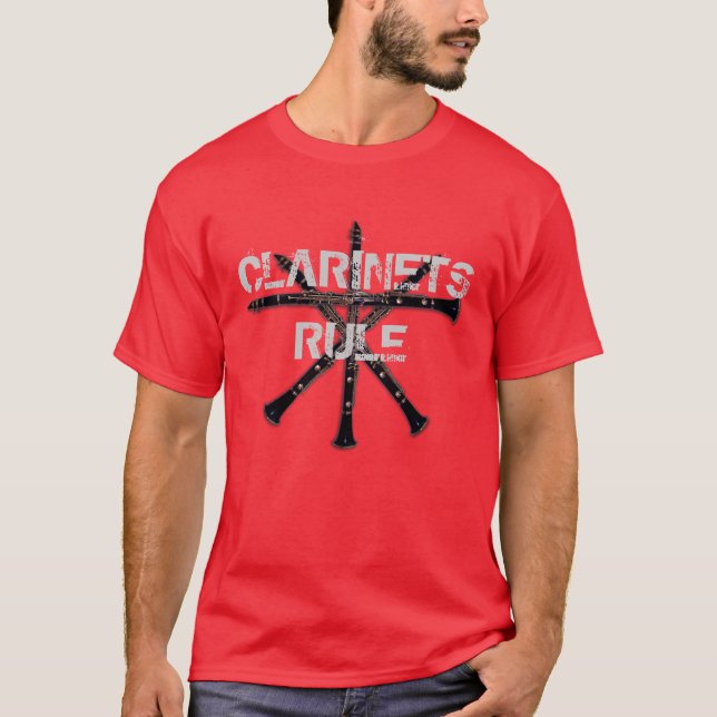 Clarinets-Regel auf dunklen T - Shirts (Vorderseite)