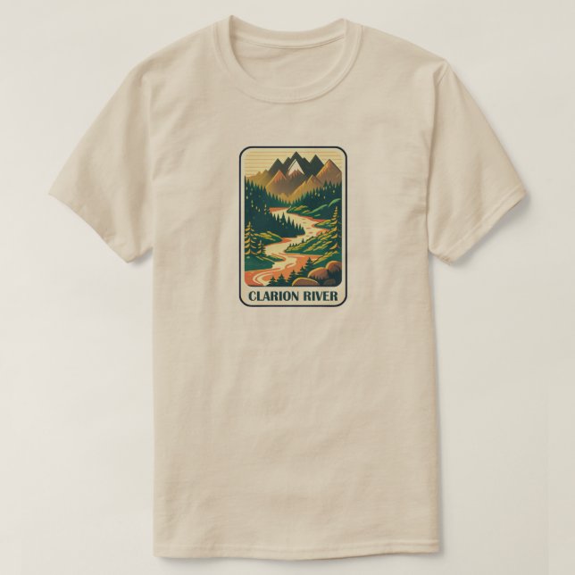 Clarion River Pennsylvania Colors T-Shirt (Design vorne)