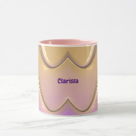 CLARISSA ~ Zany 3D ~ Rosa, Gold und Lila Tasse