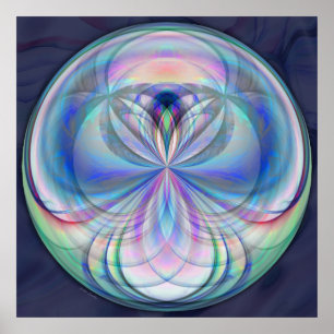 Clarity Mandala - Fraktal Artwork Print Poster