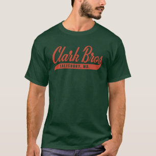 Clark-Bruder-dunkler T - Shirt mit weißer