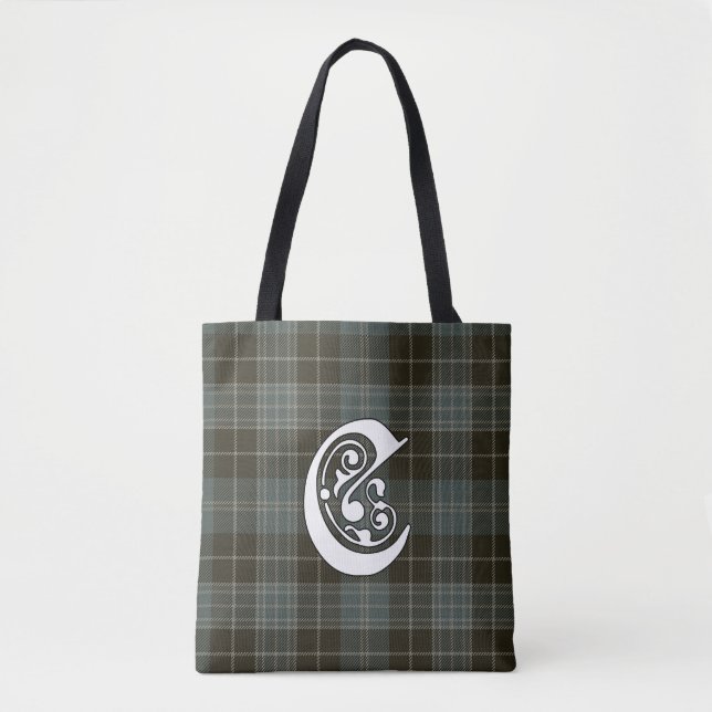 Clark Clan Tartan Monogram Tasche (Vorderseite)