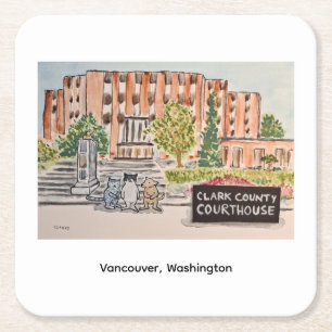 Clark County Courthouse Papier Untersetzer