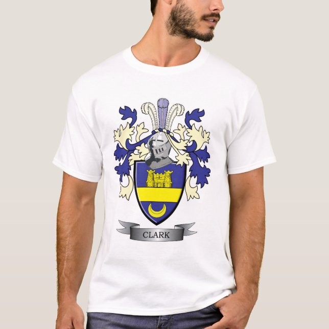 Clark-Familienwappen-Wappen T-Shirt (Vorderseite)