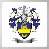 Clark Family Crest Coat of Arms