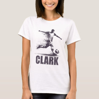Clark Fußball-Jungen Personalisierter Vorname Clar T-Shirt