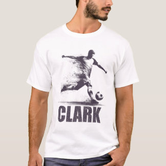 Clark Fußballjungen Personalisierter Vorname Clark T-Shirt