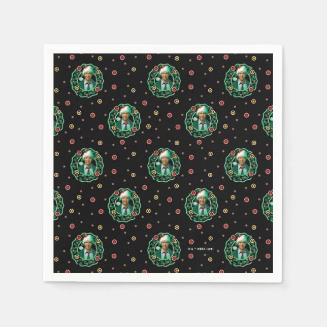 Clark Griswold Christmas Wreath Pattern Serviette (Vorderseite)