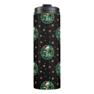 Clark Griswold Christmas Wreath Pattern Thermosbecher