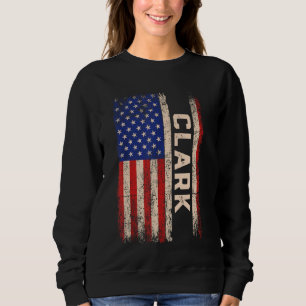 Clark Nachname Shirt Name American Flag