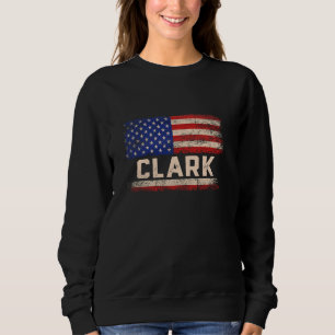 Clark Nachname Shirt Name American Flag
