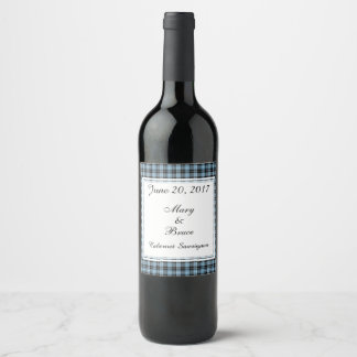Clark Scottish Wedding Wine Label Weinetikett