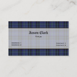 Clark Tartan Karierte benutzerdefinierte Visitenka Visitenkarte