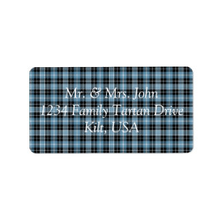 Clark Tartan Label Adressaufkleber