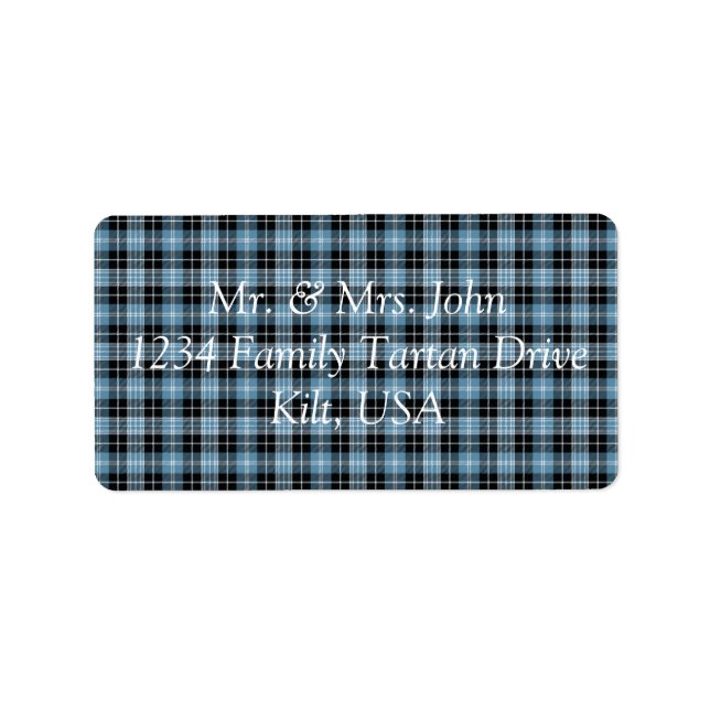 Clark Tartan Label Adressaufkleber (Vorne)