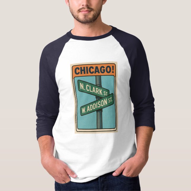 Clark und Addison Basic 3/4 Sleeve T - Shirt (Vorderseite)