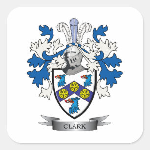 Clark-Wappen Quadratischer Aufkleber