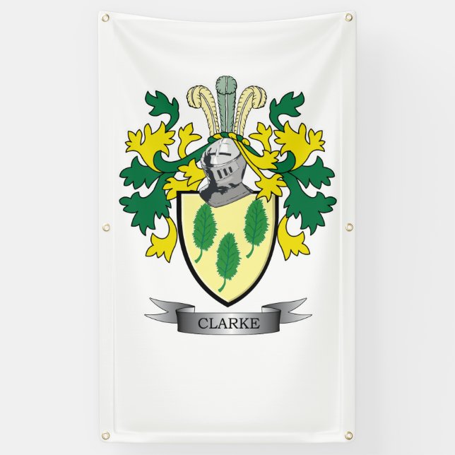 Clarke-Wappen Banner (Vertikal)