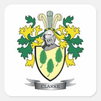 Clarke Wappen Quadratischer Aufkleber