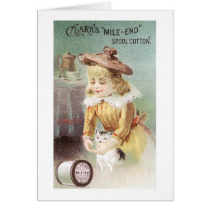 Clarks Girl with Kitten
