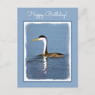 Clark's Grebe Painting - Original Bird Art Postkarte